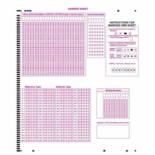 OMR Answer Sheets